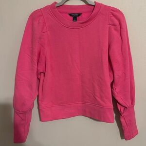 Pink puff sleeved sweatshirt